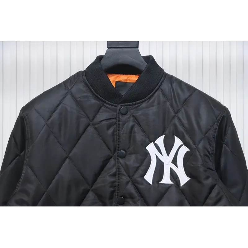 MLB Baseball Jersey Padded Jacket Black