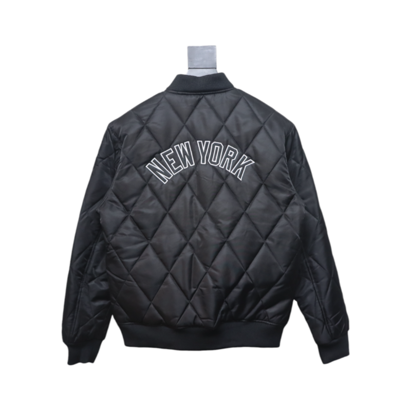 MLB Baseball Jersey Padded Jacket Black