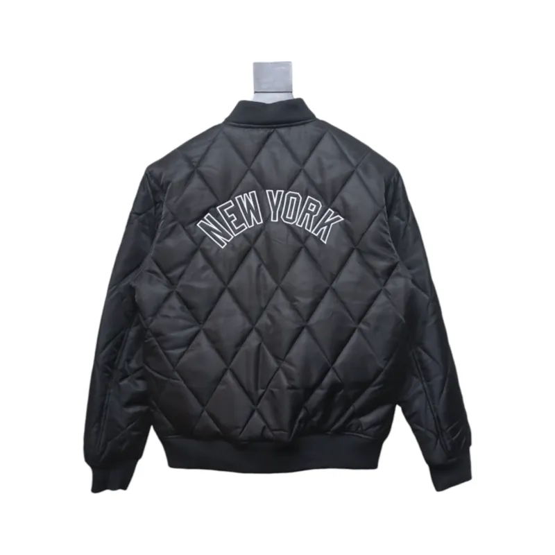 MLB Baseball Jersey Padded Jacket Black