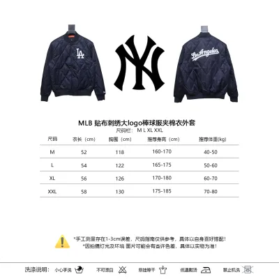 MLB Baseball Jersey Padded Jacket Blue 02