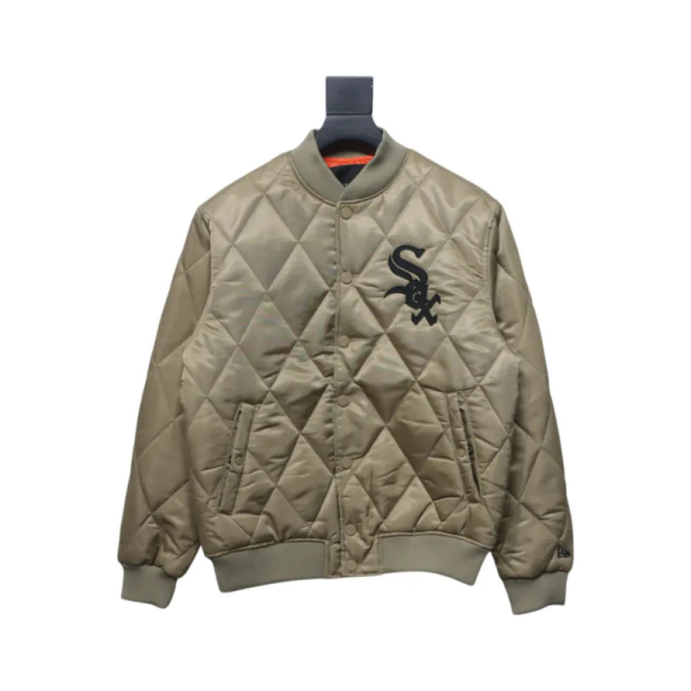 MLB Baseball Jersey Padded Jacket Yellow