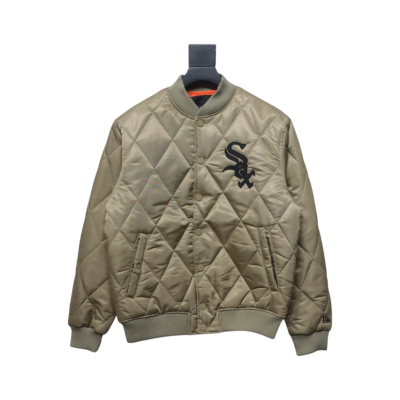 MLB Baseball Jersey Padded Jacket Yellow 01