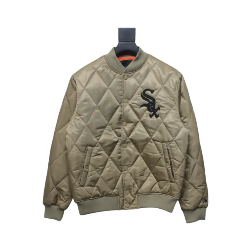 MLB Baseball Jersey Padded Jacket Yellow