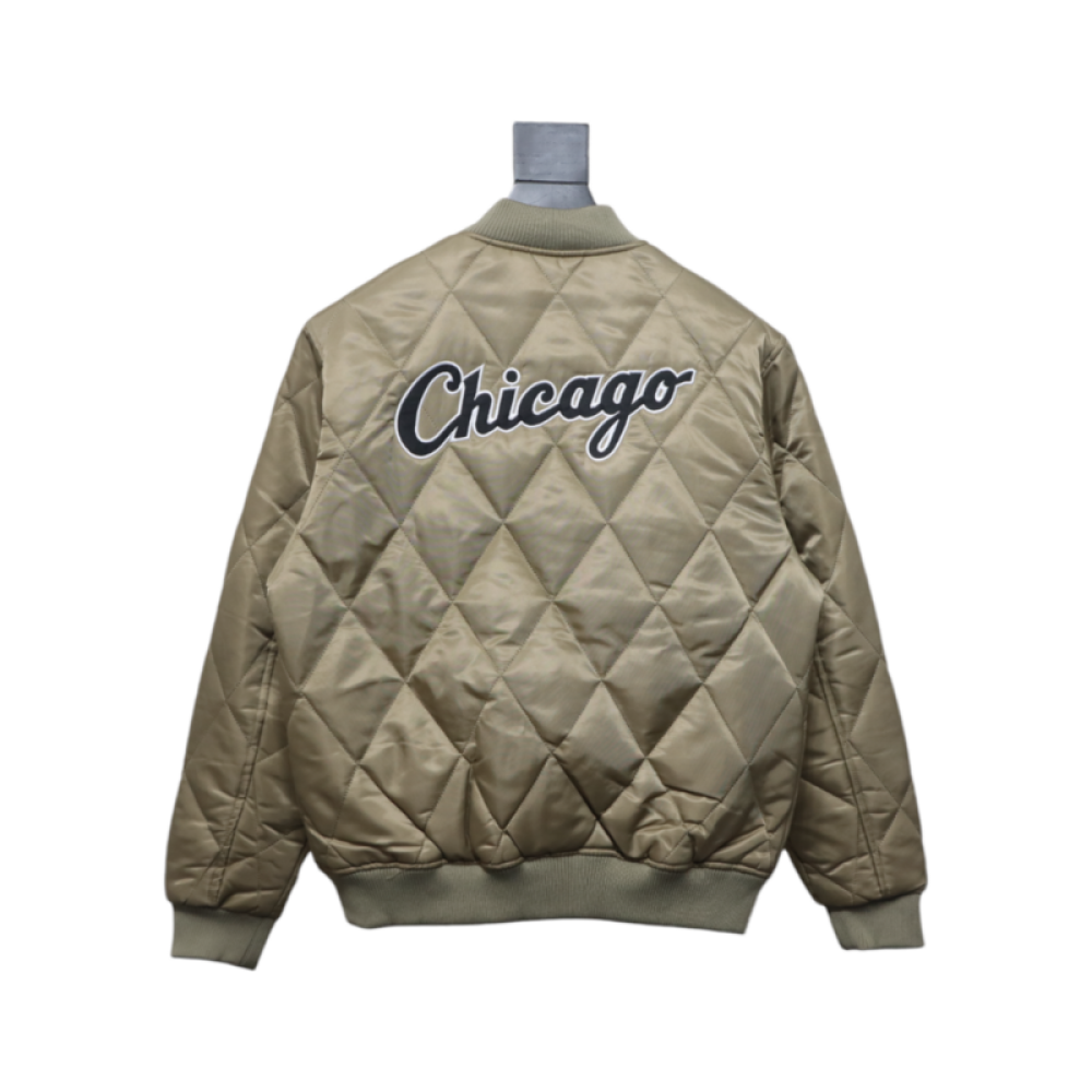 MLB Baseball Jersey Padded Jacket Yellow