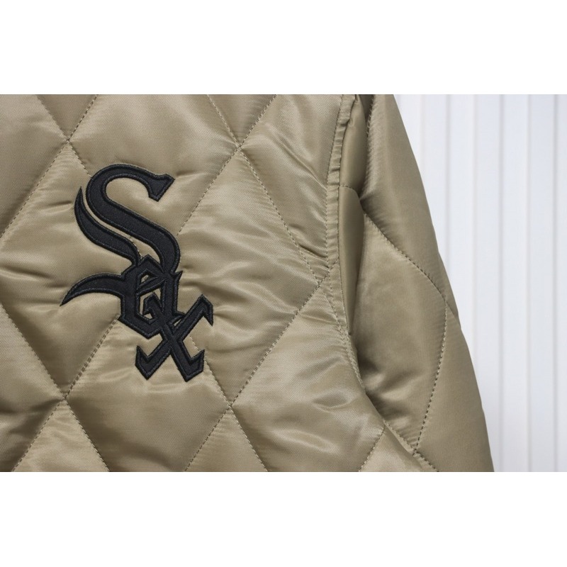 MLB Baseball Jersey Padded Jacket Yellow