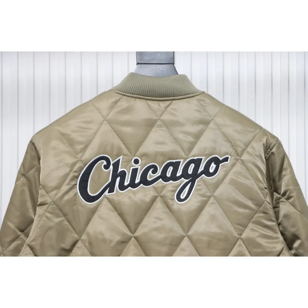 MLB Baseball Jersey Padded Jacket Yellow