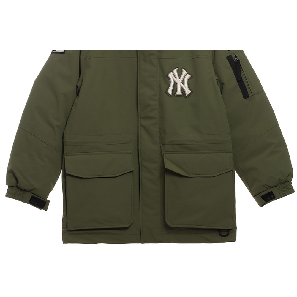 MLB Long Down Jacket Olive Green