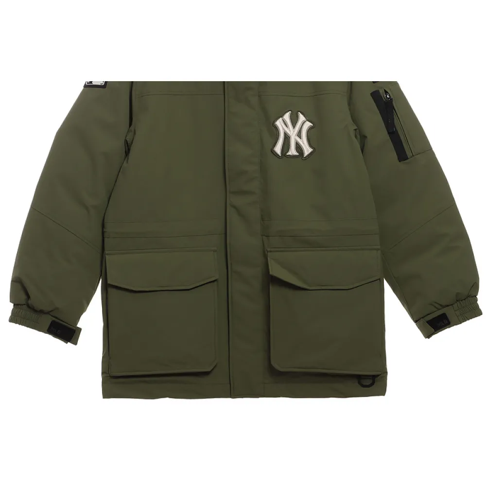 MLB Long Down Jacket Olive Green