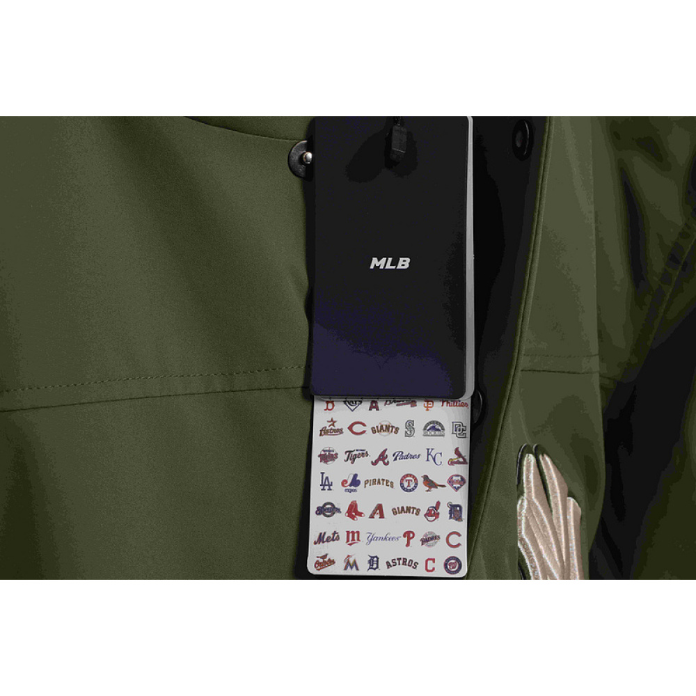 MLB Long Down Jacket Olive Green