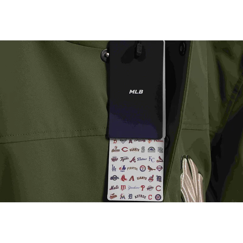 MLB Long Down Jacket Olive Green