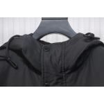 Supreme x MLB 24FW co-branded hooded zip-up jacket Black
