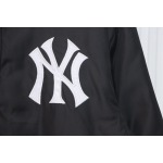 Supreme x MLB 24FW co-branded hooded zip-up jacket Black