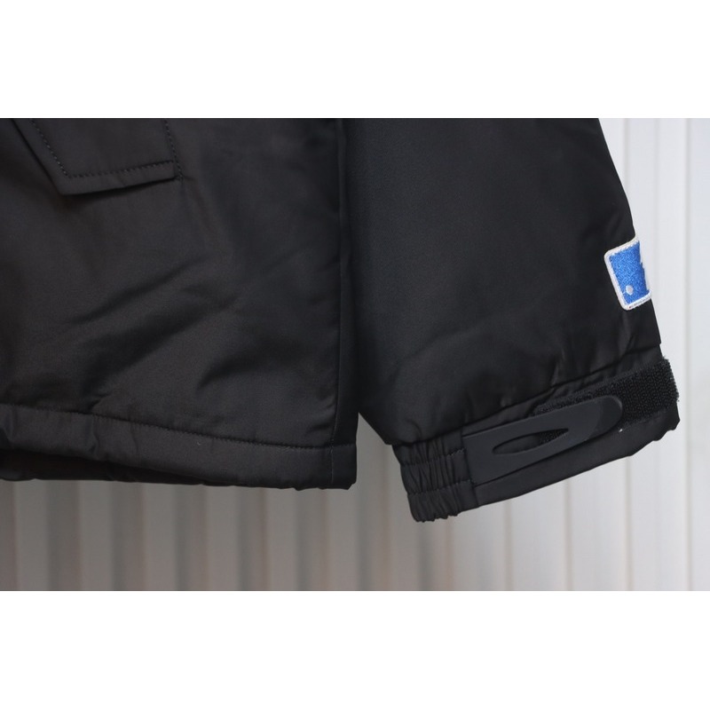 Supreme x MLB 24FW co-branded hooded zip-up jacket Black