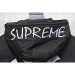 Supreme x MLB 24FW co-branded hooded zip-up jacket Black