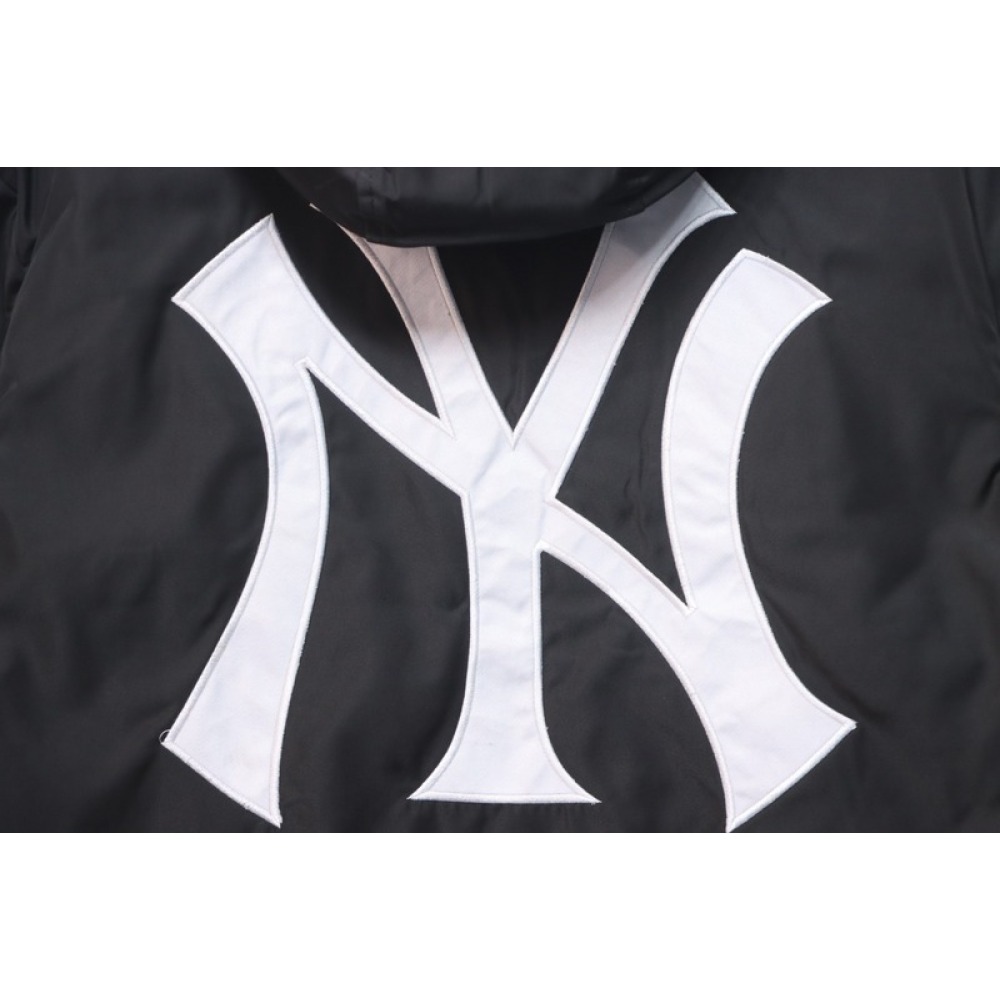 Supreme x MLB 24FW co-branded hooded zip-up jacket Black