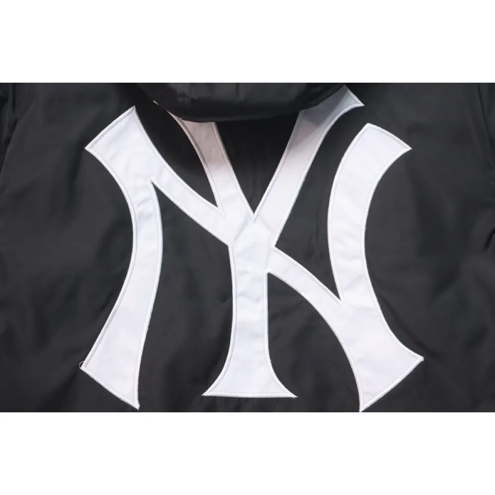 Supreme x MLB 24FW co-branded hooded zip-up jacket Black