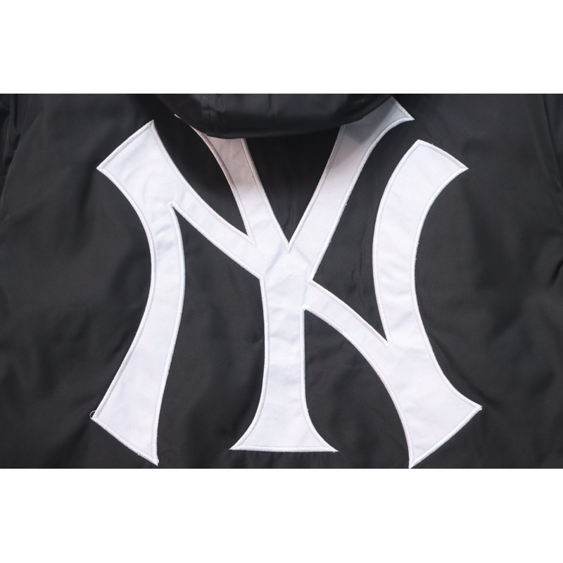 Supreme x MLB 24FW co-branded hooded zip-up jacket Black
