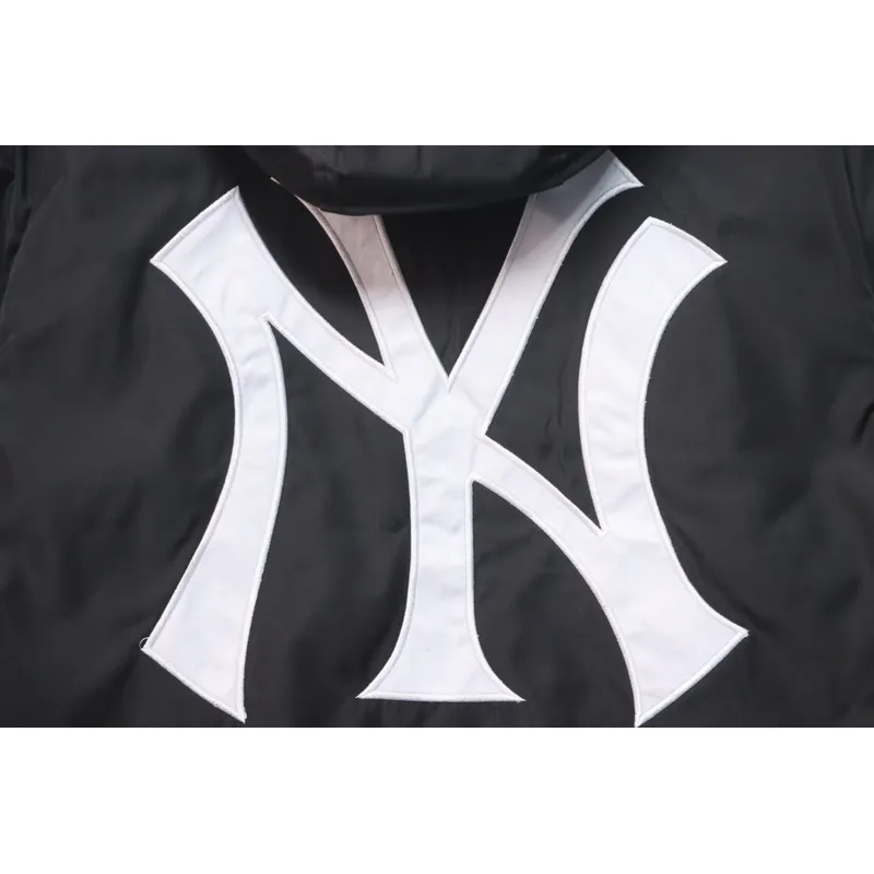 Supreme x MLB 24FW co-branded hooded zip-up jacket Black