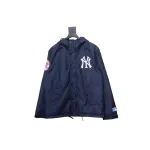Supreme x MLB 24FW co-branded hooded zip-up jacket Blue