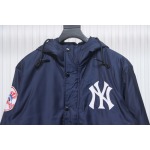 Supreme x MLB 24FW co-branded hooded zip-up jacket Blue