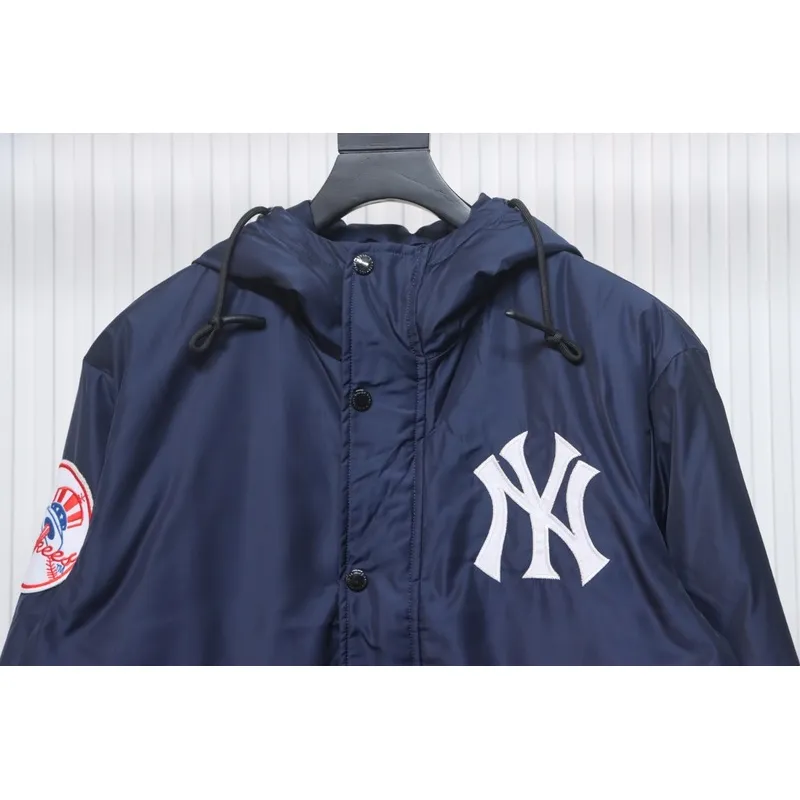 Supreme x MLB 24FW co-branded hooded zip-up jacket Blue