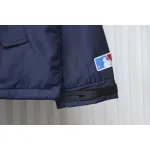 Supreme x MLB 24FW co-branded hooded zip-up jacket Blue