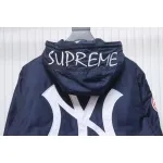 Supreme x MLB 24FW co-branded hooded zip-up jacket Blue