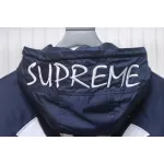 Supreme x MLB 24FW co-branded hooded zip-up jacket Blue
