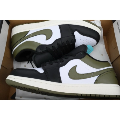 XH Air Jordan 1 Low Black Toe Medium Olive 02