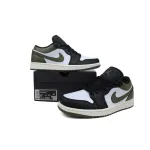 XH Air Jordan 1 Low Black Toe Medium Olive