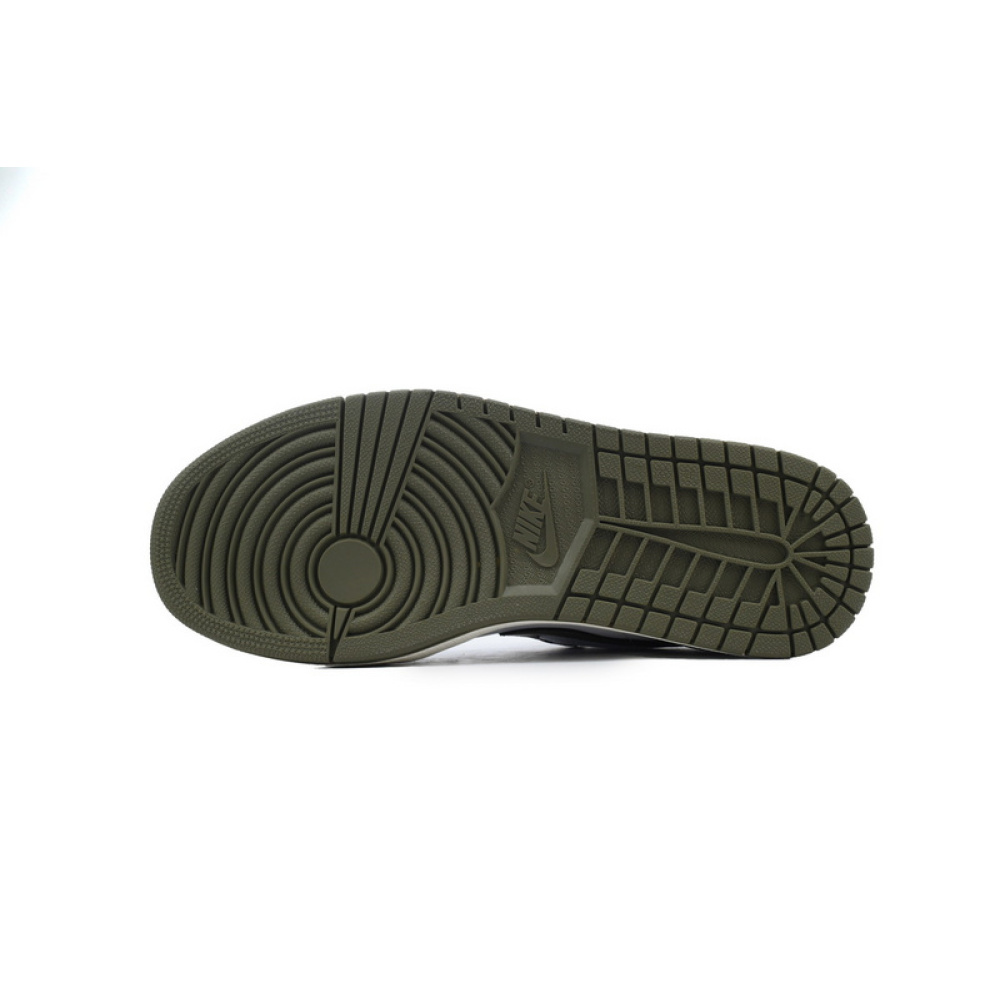 XH Air Jordan 1 Low Black Toe Medium Olive
