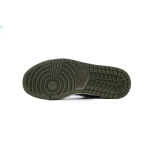 XH Air Jordan 1 Low Black Toe Medium Olive