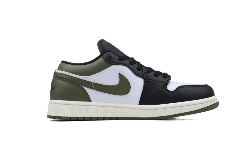 XH Air Jordan 1 Low Black Toe Medium Olive