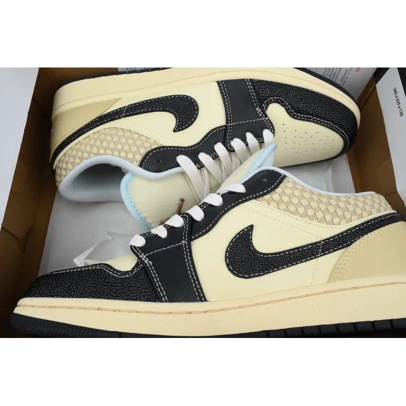 XH Air Jordan 1 Low SE Coconut Milk Black