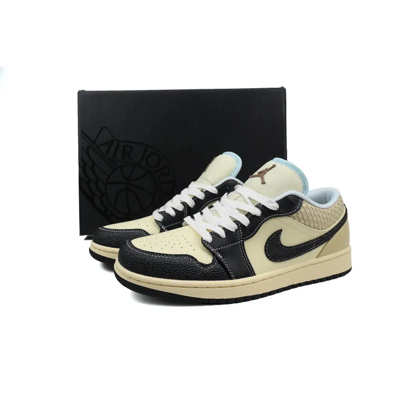 XH Air Jordan 1 Low SE Coconut Milk Black