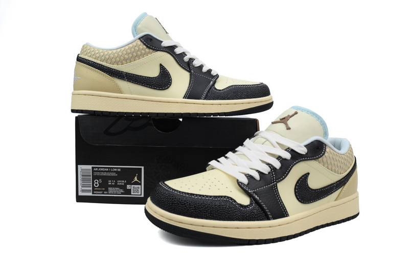 XH Air Jordan 1 Low SE Coconut Milk Black