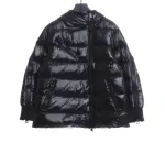 Pink lining down jacket with oblique zipper