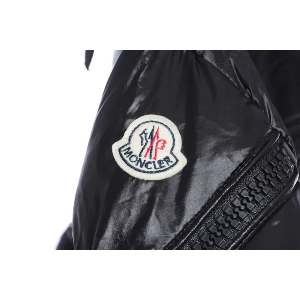 Pink lining down jacket with oblique zipper