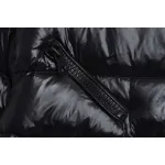 Pink lining down jacket with oblique zipper