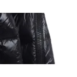 Pink lining down jacket with oblique zipper