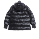 Pink lining down jacket with oblique zipper