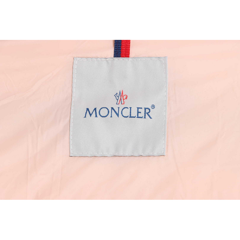 Pink lining down jacket with oblique zipper