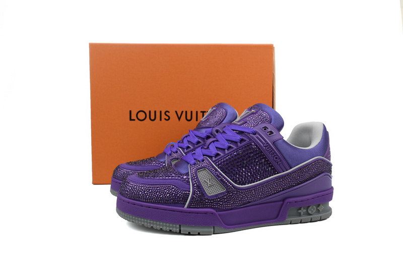 Louis Vuitton Trainer purple diamond