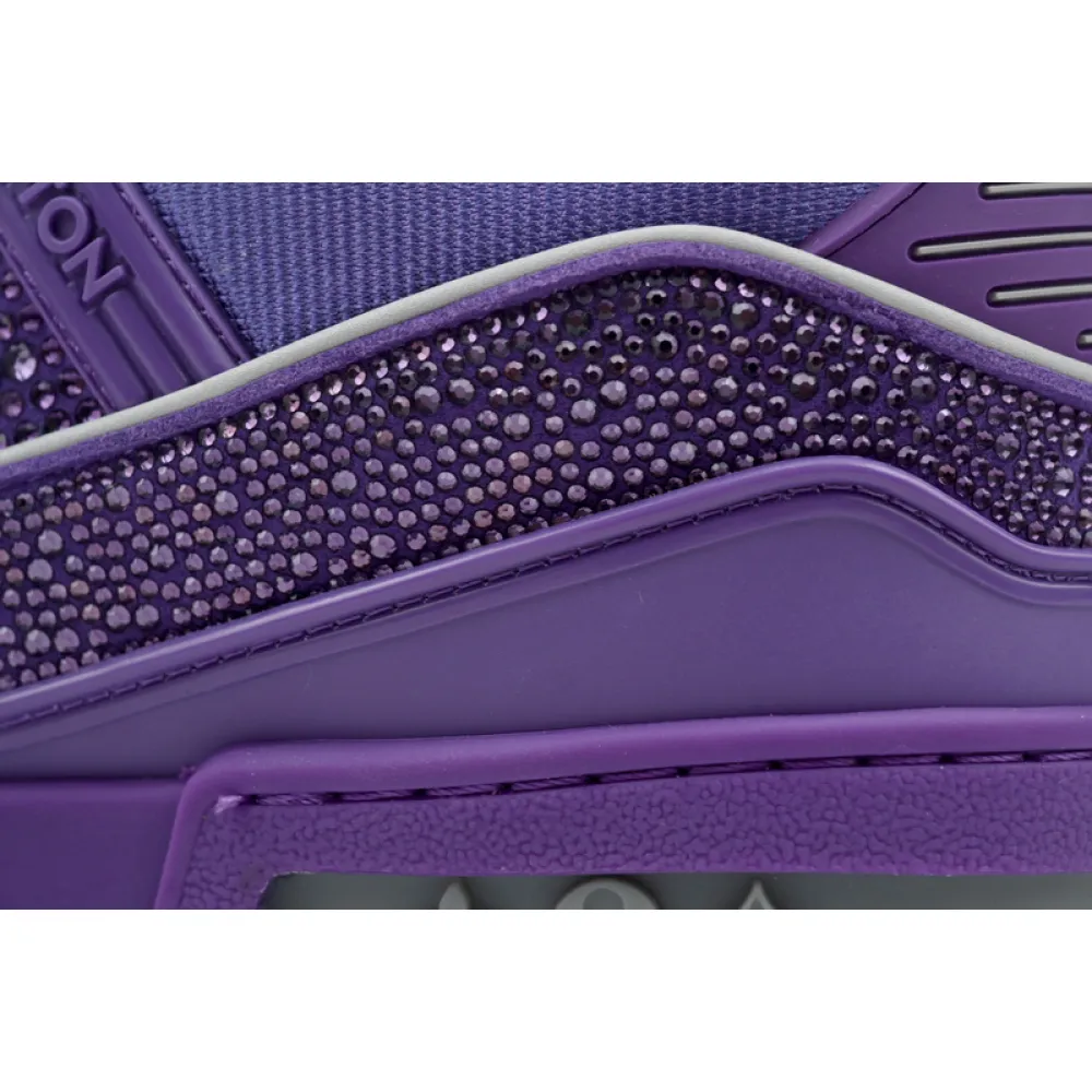 Louis Vuitton Trainer purple diamond
