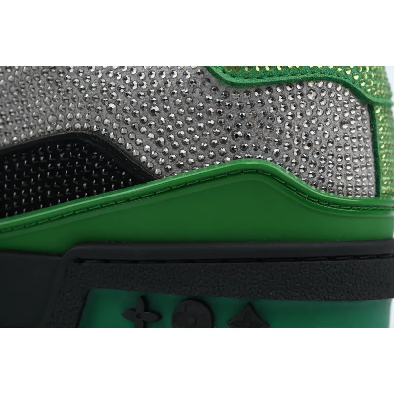 Louis Vuitton Trainer green black diamond