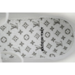 Louis Vuitton Trainer white gray diamond