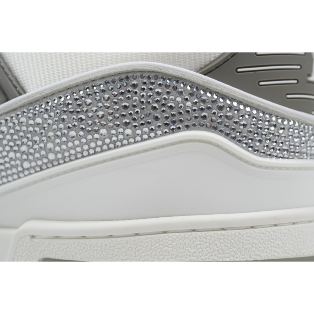 Louis Vuitton Trainer white gray diamond