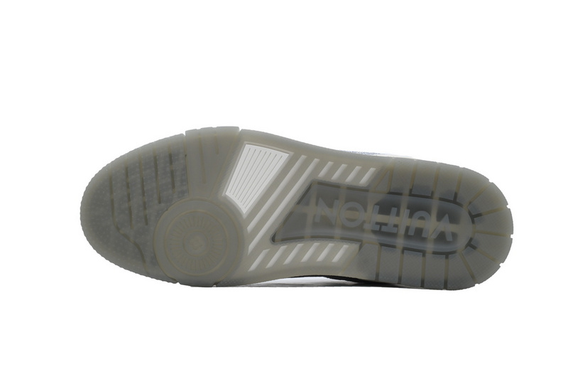 Louis Vuitton Trainer white gray diamond