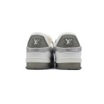 Louis Vuitton Trainer white gray diamond