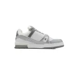 Louis Vuitton Trainer white gray diamond